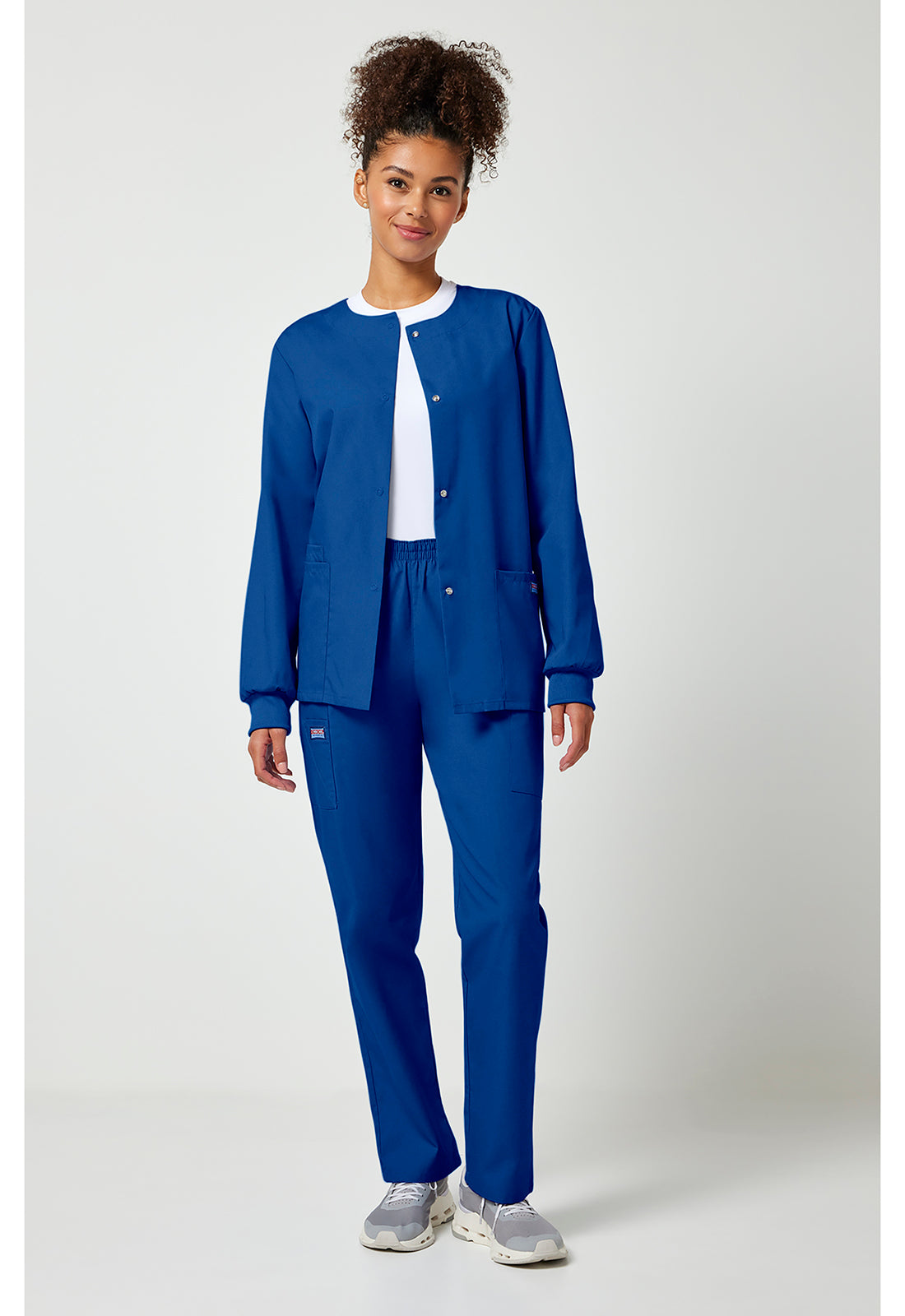 Workwear Originals 4350 Women's Snap Front Warm-Up Jacket Royal