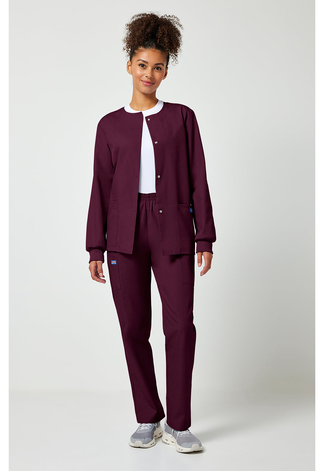 Workwear Originals 4350 Women's Snap Front Warm-Up Jacket Wine