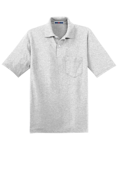 Jerzees Dri-Power Pocket Sport Shirt. 436MP Ash