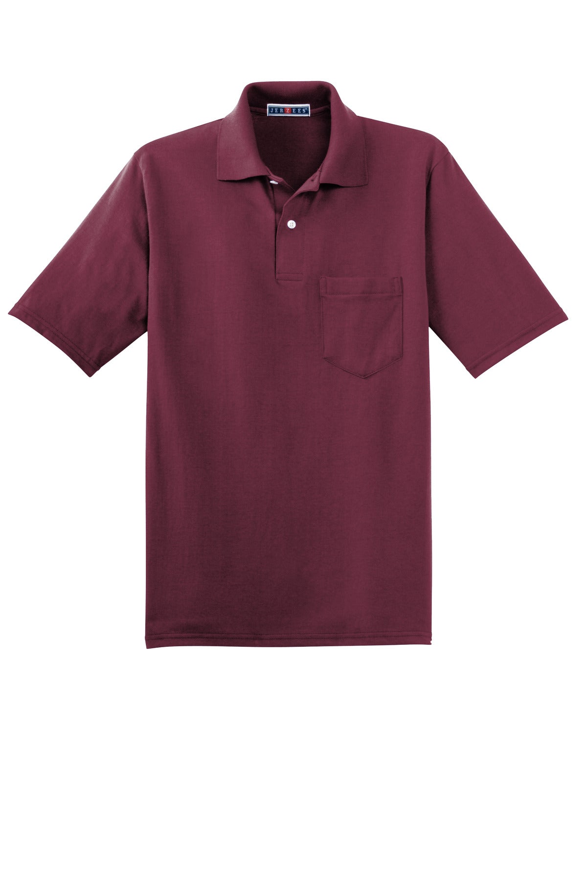 Jerzees Dri-Power Pocket Sport Shirt. 436MP Maroon