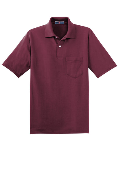 Jerzees Dri-Power Pocket Sport Shirt. 436MP Maroon