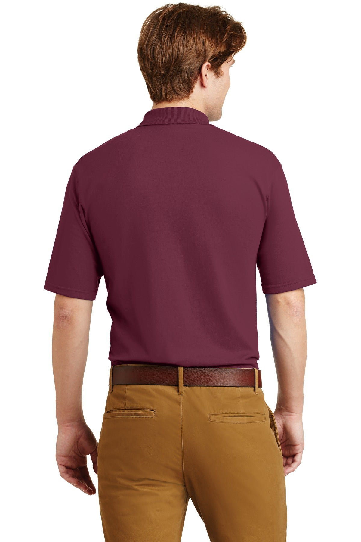 Jerzees Dri-Power Pocket Sport Shirt. 436MP Maroon