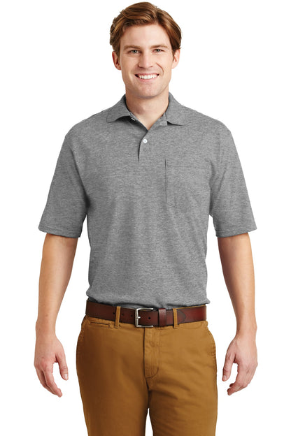 Jerzees Dri-Power Pocket Sport Shirt. 436MP Oxford