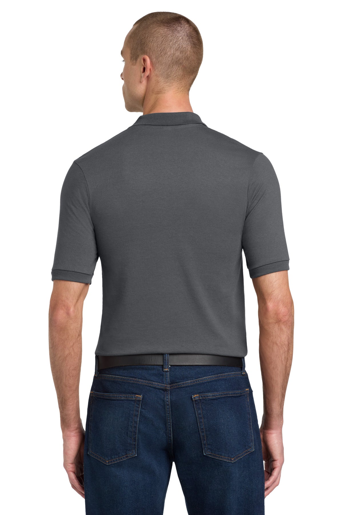 Jerzees Dri-Power Sport Shirt. 437M Charcoal Grey