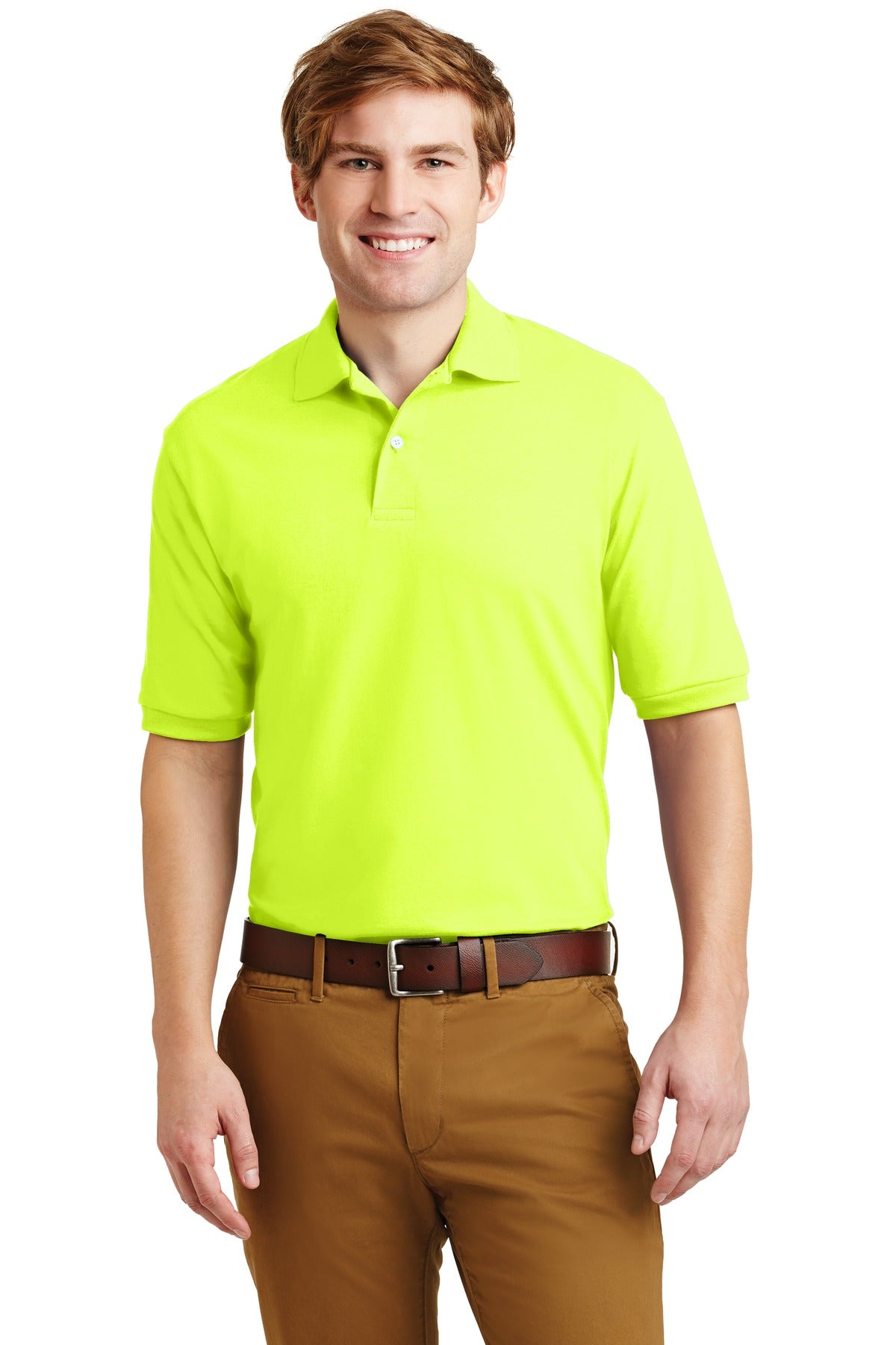 Jerzees Dri-Power Sport Shirt. 437M Safety Green