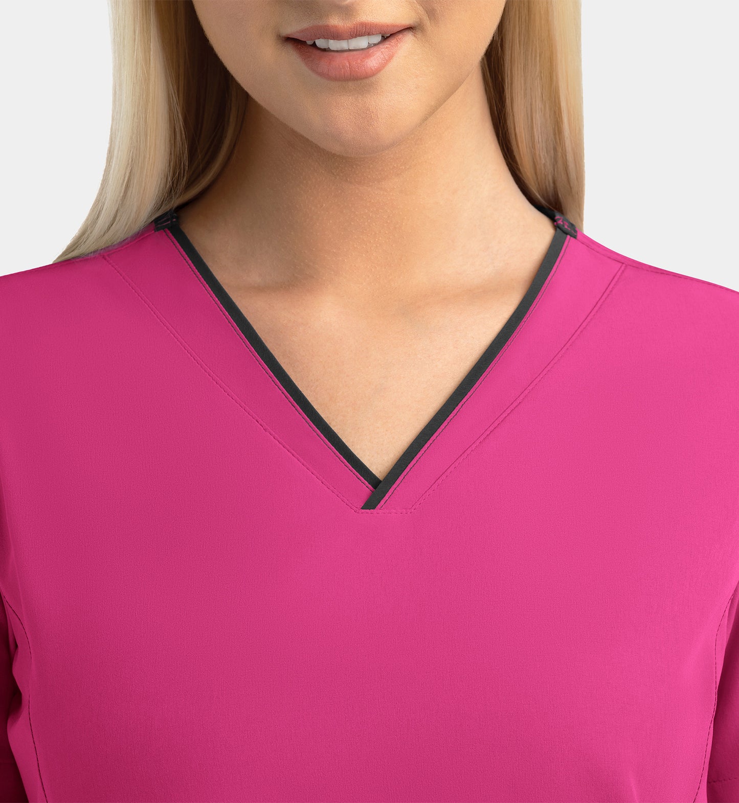 Matrix Impulse 4510 Women’s Contrast V-Neck Top Hot Pink