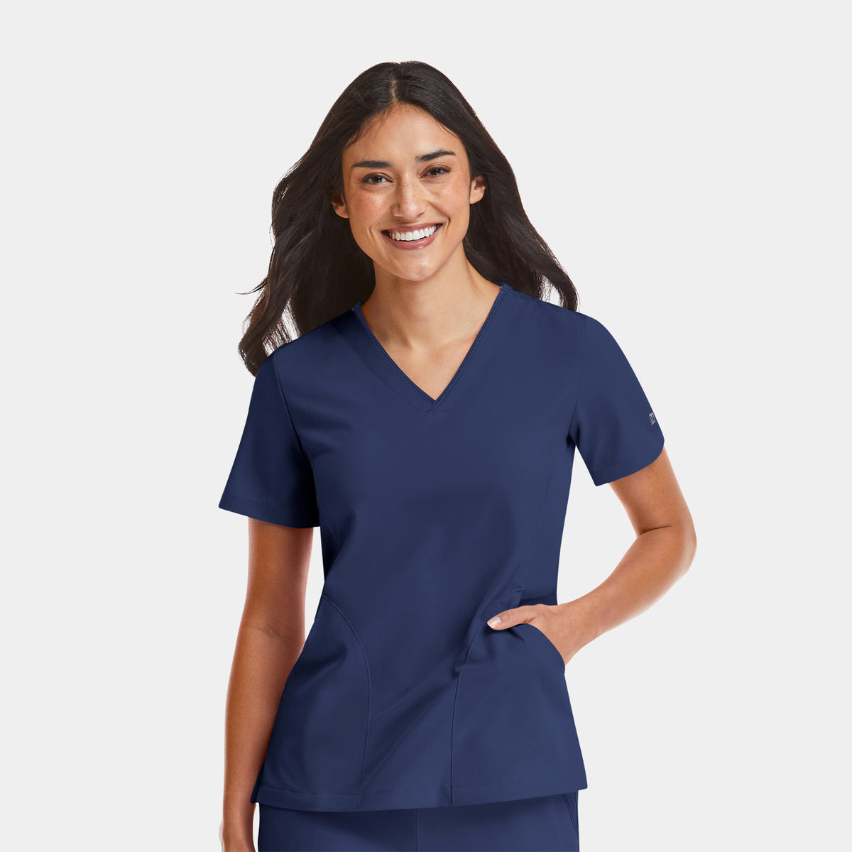 Matrix Impulse 4510 Women's Contrast V-Neck Top Navy