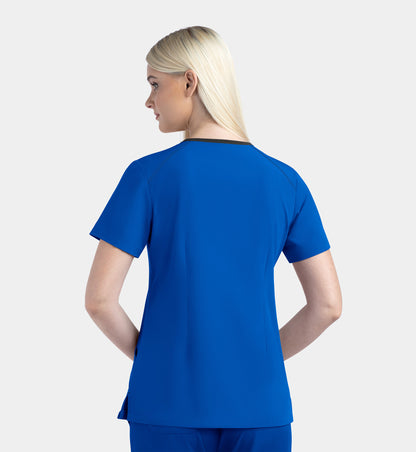 Matrix Impulse 4510 Women’s Contrast V-Neck Top Royal Blue