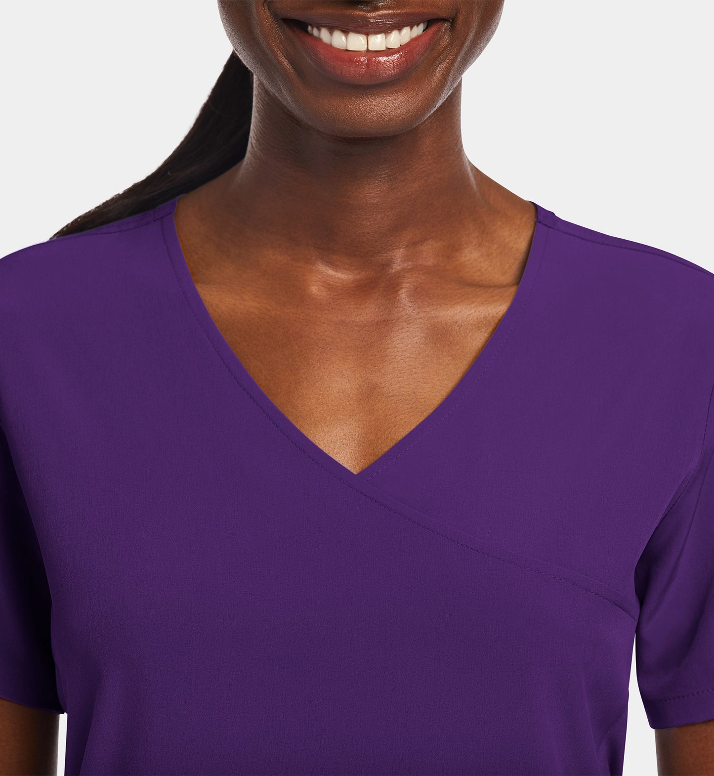 Matrix Impulse 4521 Women’s Mock Wrap Top Egg plant