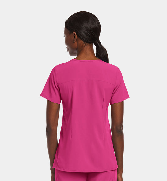 Matrix Impulse 4521 Women’s Mock Wrap Top Hot Pink