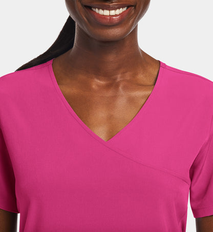 Matrix Impulse 4521 Women’s Mock Wrap Top Hot Pink