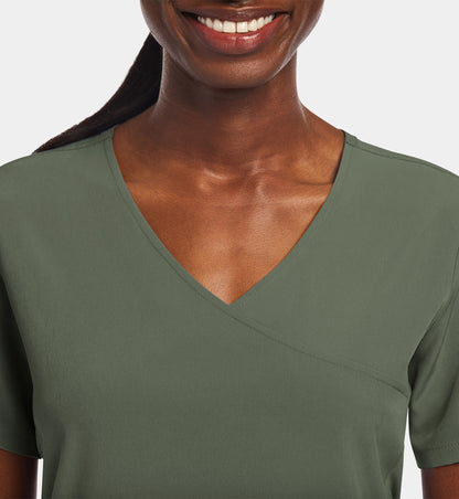 Matrix Impulse 4521 Women’s Mock Wrap Top Olive