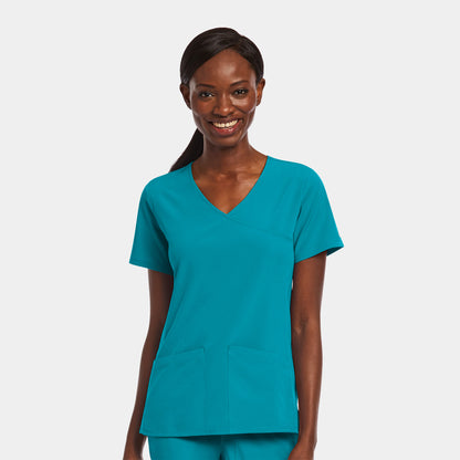 Matrix Impulse 4521 Women’s Mock Wrap Top Teal