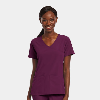 Matrix Impulse 4521 Women's Mock Wrap Top Wine