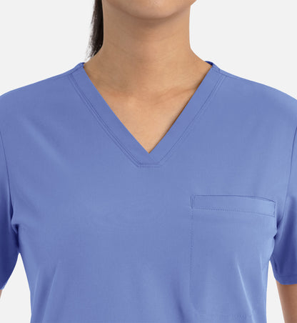 Matrix Impulse 4530 Women’s Tuckable V-Neck Top Ceil Blue