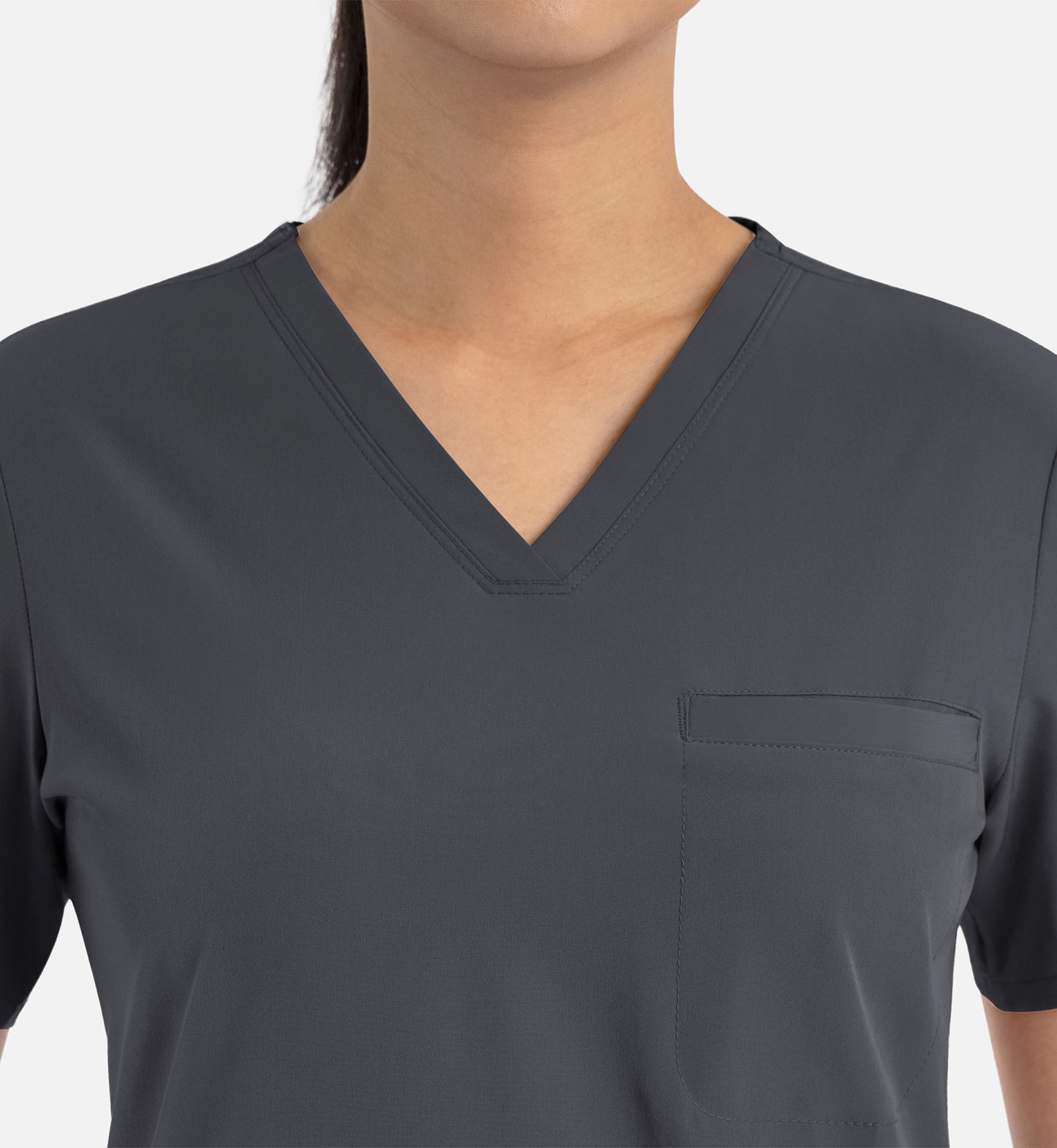 Matrix Impulse 4530 Women’s Tuckable V-Neck Top Pewter