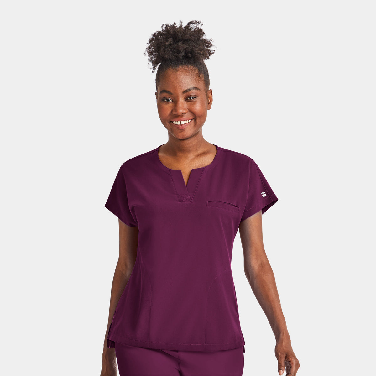 Matrix Impulse 4540 Women's Notched Neck Dolman Top Wine