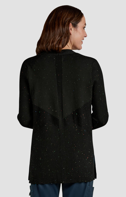 Essentials 463 Kori Sweater Black Multi-Color Speckled Dots
