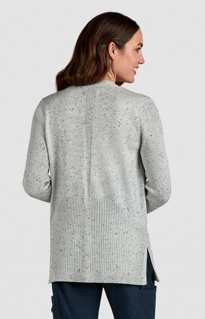 Essentials 463 Kori Sweater Platinum Grey Black Speckled Dots