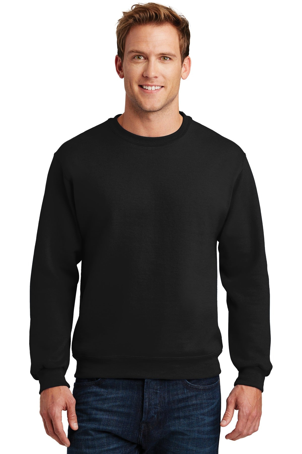 Jerzees Super Sweats NuBlend Crewneck Sweatshirt.  4662M Black