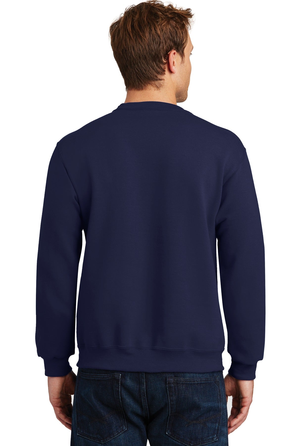 Jerzees Super Sweats NuBlend Crewneck Sweatshirt.  4662M Navy