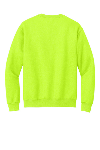 Jerzees Super Sweats NuBlend Crewneck Sweatshirt.  4662M Safety Green