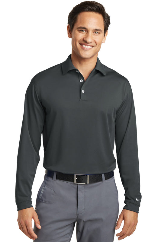 Nike Long Sleeve Dri-FIT Stretch Tech Polo. 466364 Anthracite