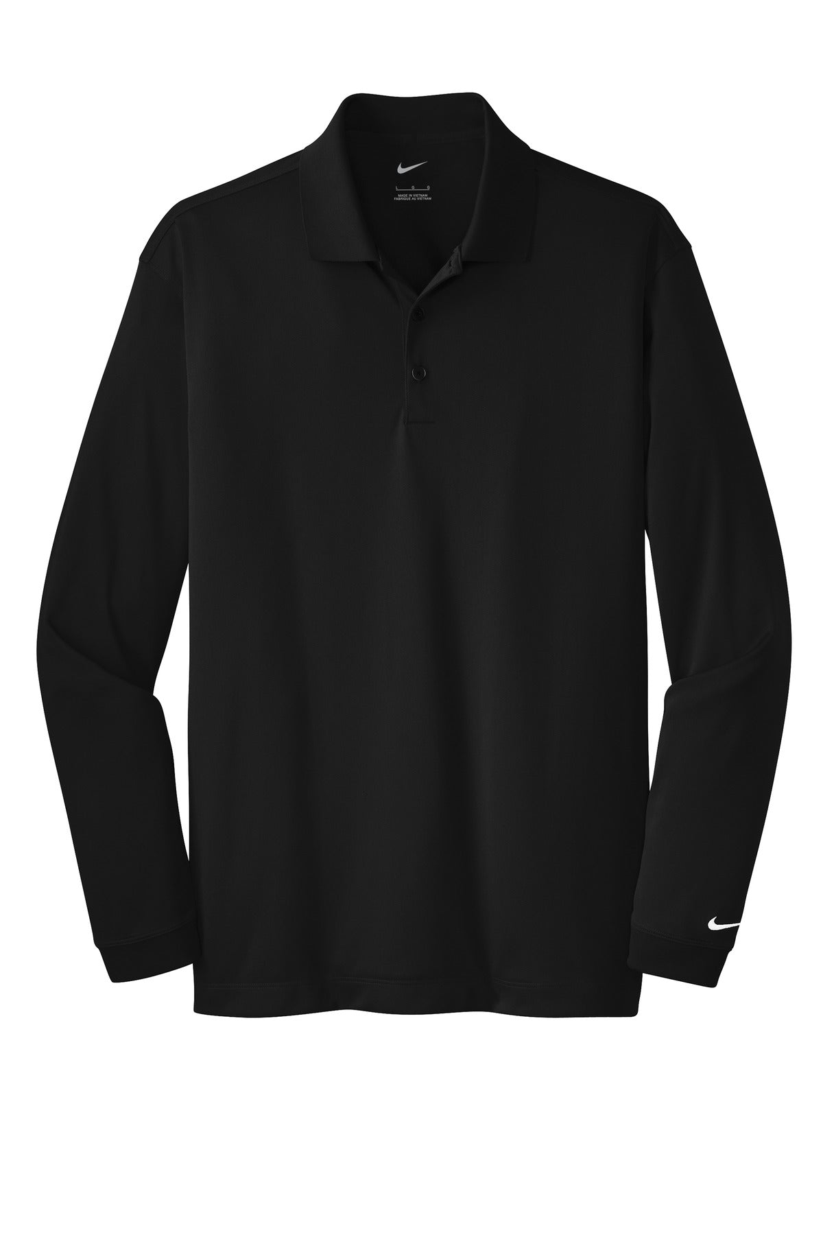 Nike Long Sleeve Dri-FIT Stretch Tech Polo. 466364 Black