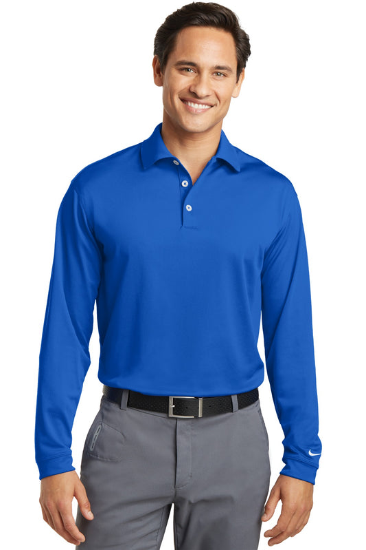 Nike Long Sleeve Dri-FIT Stretch Tech Polo. 466364 Blue Sapphire