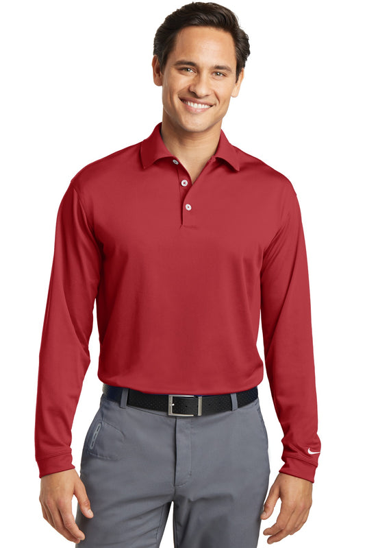 Nike Long Sleeve Dri-FIT Stretch Tech Polo. 466364 Varsity Red