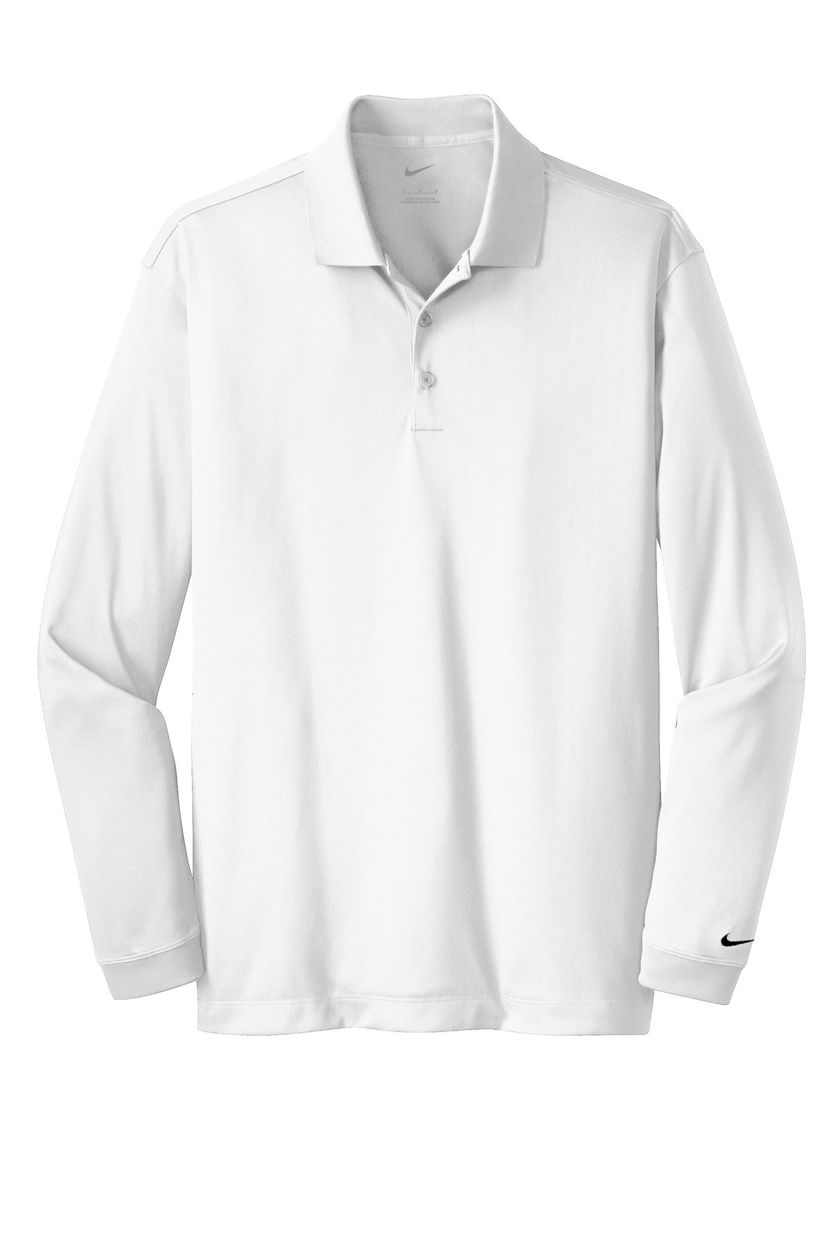 Nike Long Sleeve Dri-FIT Stretch Tech Polo. 466364 White