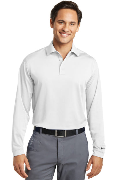 Nike Long Sleeve Dri-FIT Stretch Tech Polo. 466364 White