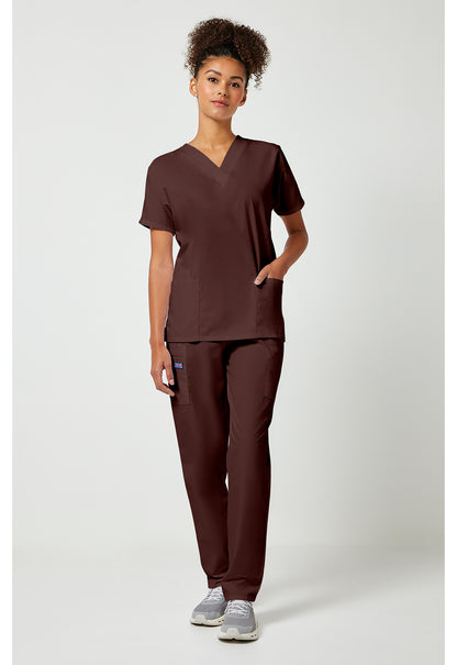 Workwear Originals 4700 Women's V-Neck Scrub Top Chocolate