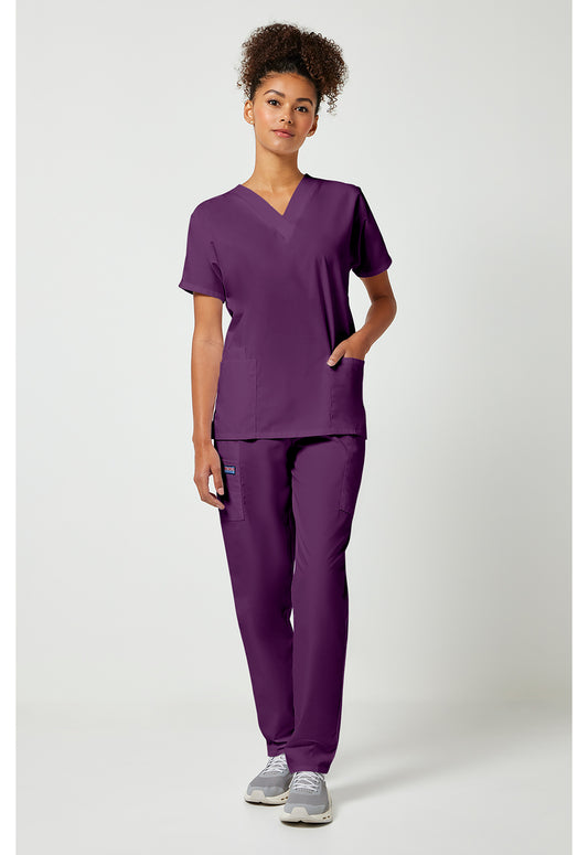 Workwear Originals 4700 Women's V-Neck Scrub Top Eggplant