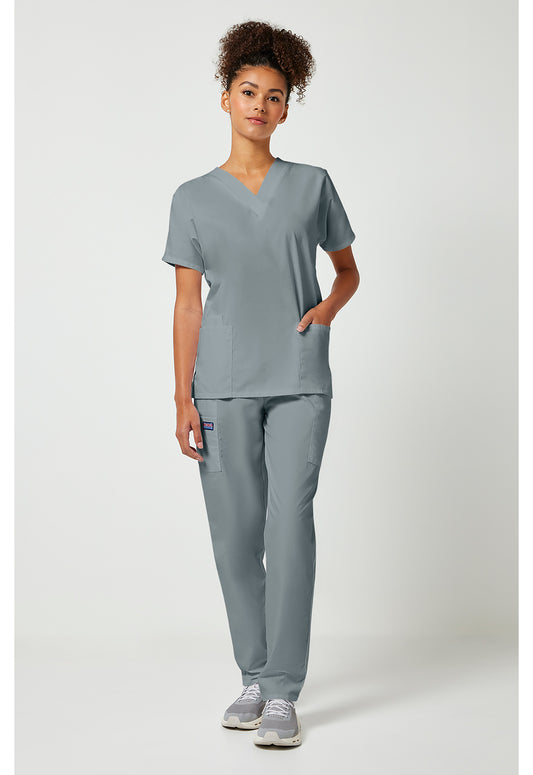 Workwear Originals 4700 Women's V-Neck Scrub Top Grey