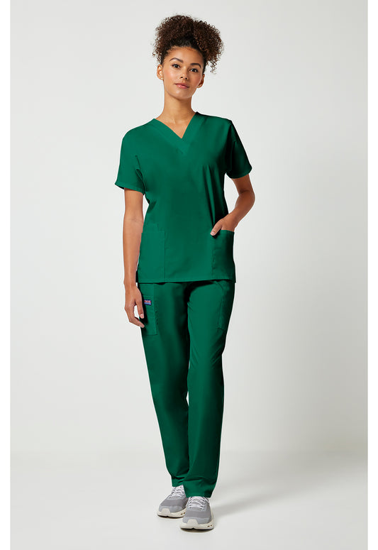 Workwear Originals 4700 Women's V-Neck Scrub Top Hunter Green