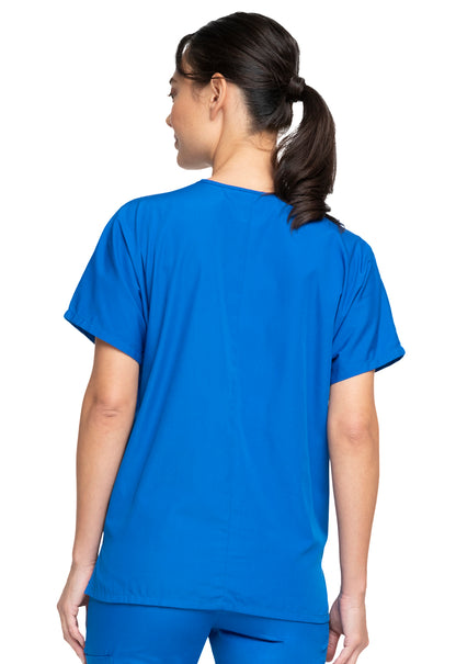 Originals 4700 V-Neck Top Royal Model Image Back | Cherokee Workwear