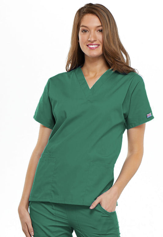 Originals 4700 V-Neck Top Surgical Green Model Image Front | Cherokee Workwear