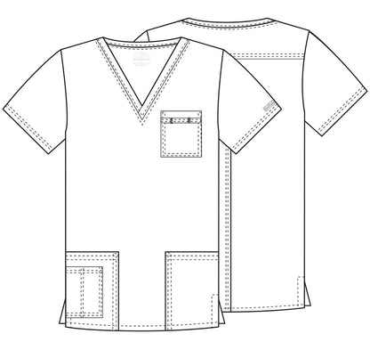 Workwear Core Stretch 4725 Unisex Unisex V-Neck Scrub Top Black