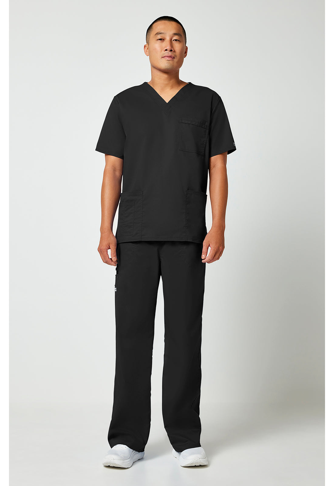 Workwear Core Stretch 4725 Unisex Unisex V-Neck Scrub Top Black