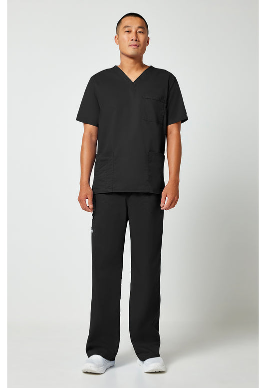 Workwear Core Stretch 4725 Unisex Unisex V-Neck Scrub Top Black