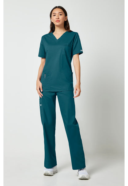 Workwear Core Stretch 4725 Unisex Unisex V-Neck Scrub Top Caribbean Blue