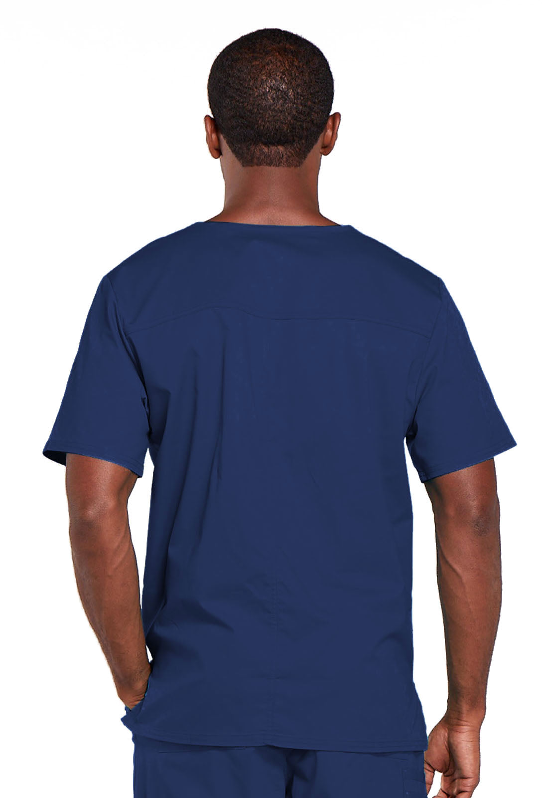 Core Stretch 4725 Unisex V-Neck Top Navy Model Image Back | Cherokee Workwear