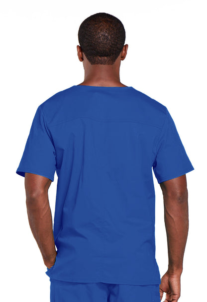 Core Stretch 4725 Unisex V-Neck Top Royal Model Image Back | Cherokee Workwear