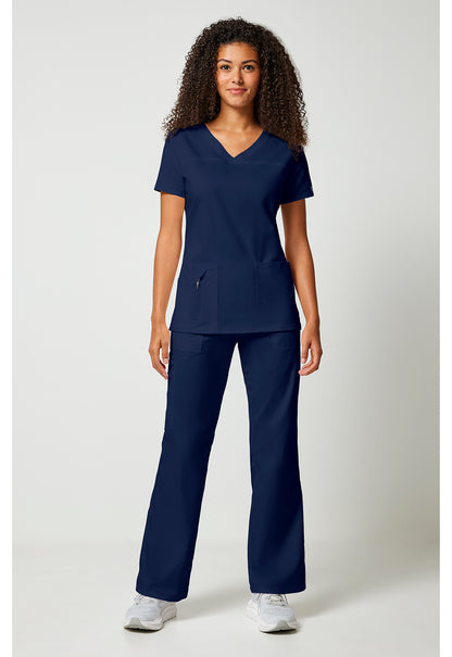 Workwear Core Stretch 4727 Women's V-Neck Scrub Top Navy