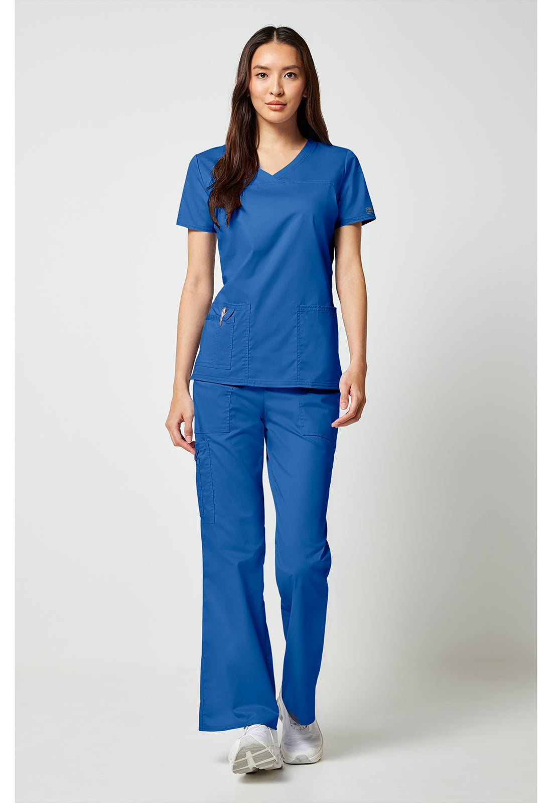 Workwear Core Stretch 4727 Women's V-Neck Scrub Top Royal