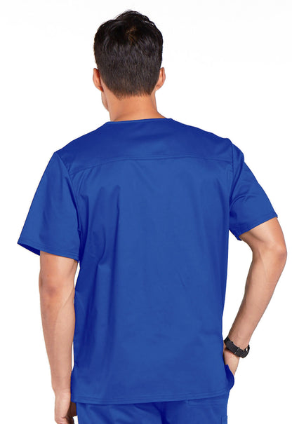 Core Stretch 4743 Men's Tuckable V-Neck Top Royal Model Image Back | Cherokee Workwear