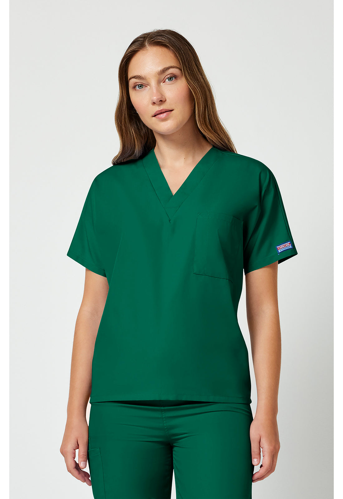 Workwear Originals 4777 Unisex Unisex V-Neck Tunic Hunter Green