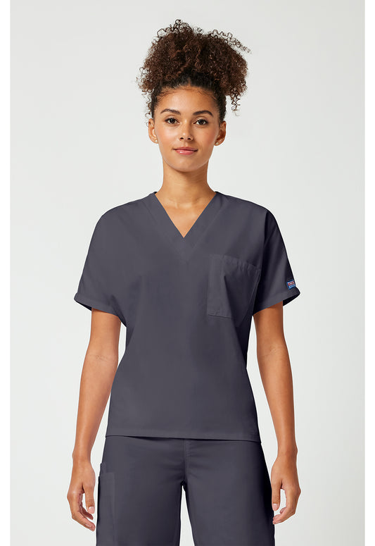 Workwear Originals 4777 Unisex Unisex V-Neck Tunic Pewter