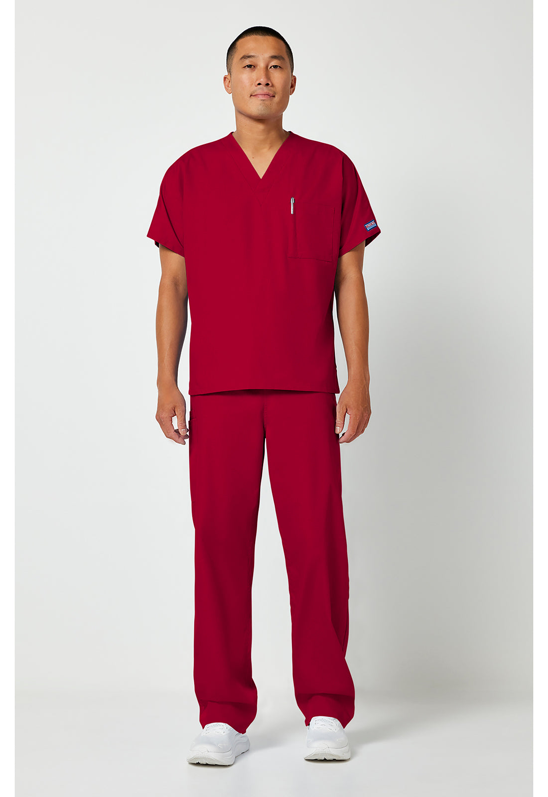 Workwear Originals 4777 Unisex Unisex V-Neck Tunic Red